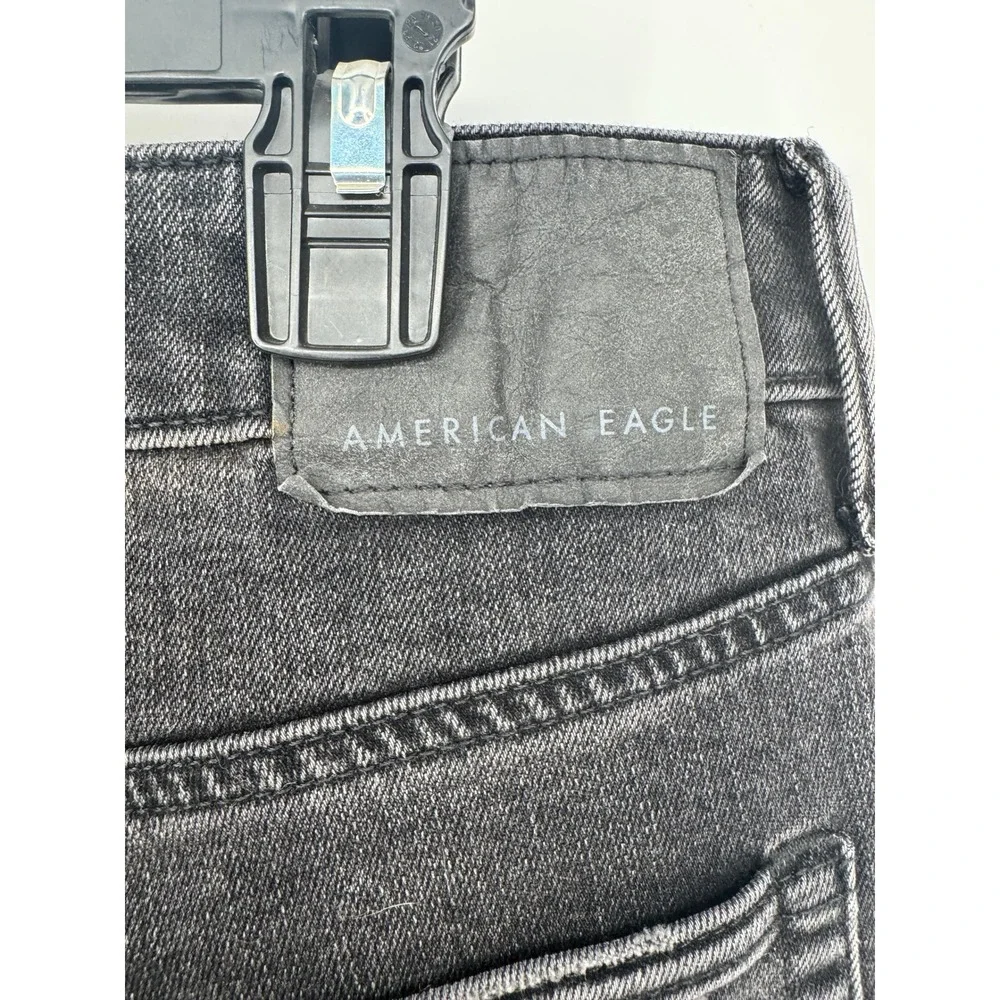 American Eagle Slim Jeans Mens 32x36 Black NEW Distressed Ne(x)t Level Flex 3002